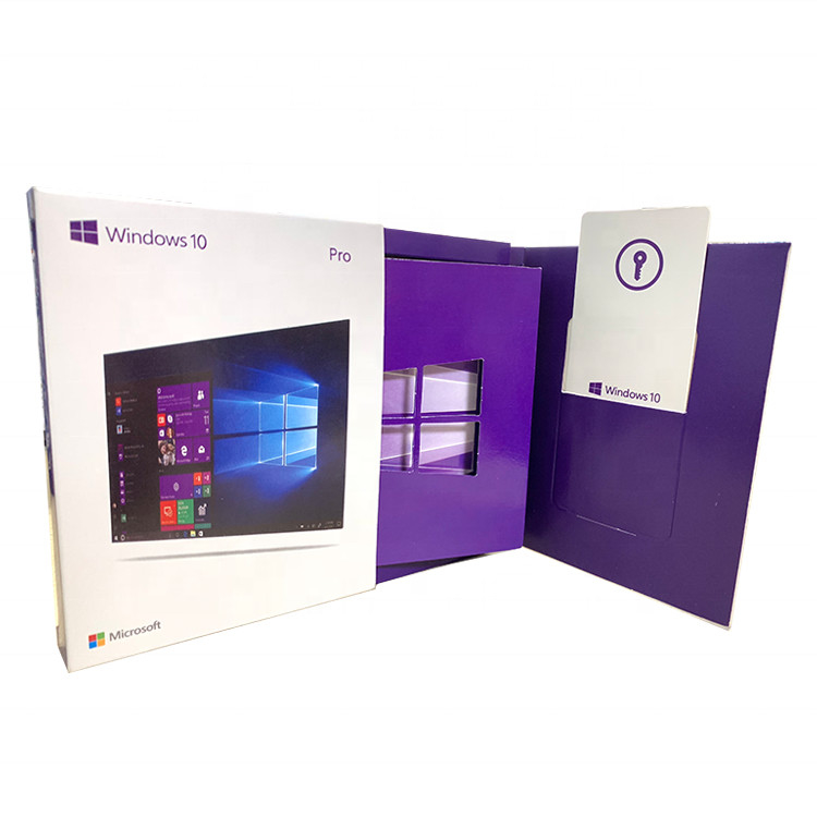 100% Online Activation Windows 10 Pro Retail Box Package Blue Sticker Windows 10 Pro Usb Flash Drive